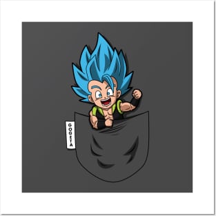 Funny Cute Anime Manga Superhero Pocket Design Posters and Art